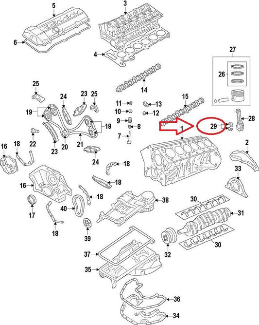 new bmw x6 e71 engine connecting rod bearing 4.4 petrol 11247593228 original