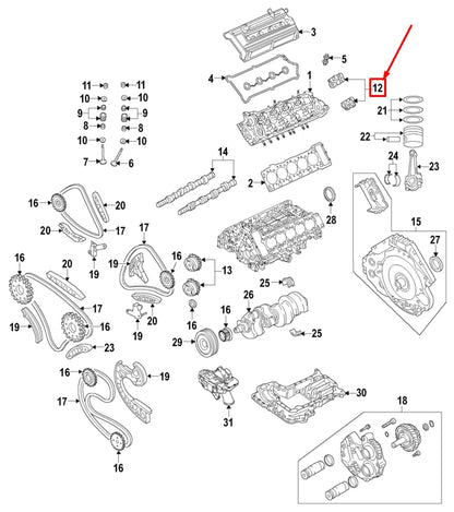 NEW AUDI R8 SPYDER 42 ENGINE ROLLER ROCKER ARM 079109409B ORIGINAL