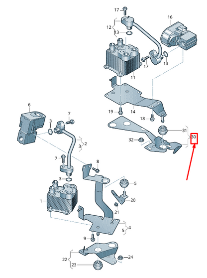 new audi q7 4m heat exchanger bracket rhd 4m2820195a original