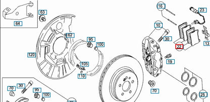 NEW MERCEDES-BENZ S W222 MAYBACH REAR BRAKE PADS SET A0074205120 ORIGINAL