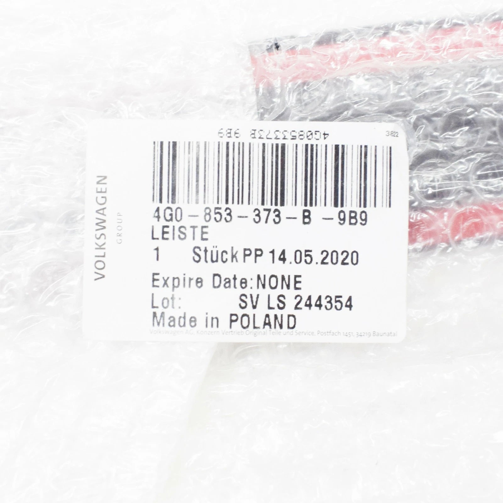 NEW AUDI A6 C7 FRONT LEFT DOOR SILL STRIP S-LINE 4G0853373B9B9 ORIGINAL