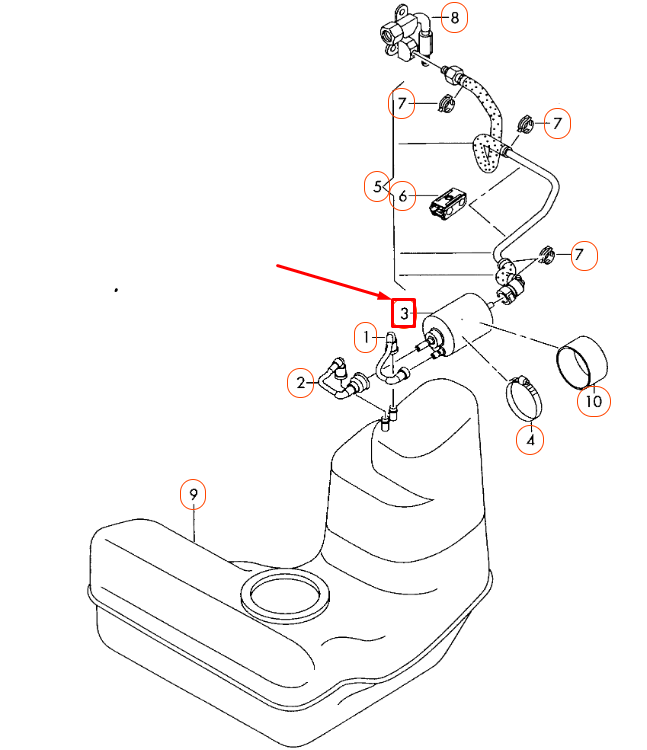 NEW AUDI R8 42 FUEL FILTER WITH PRESSURE REGULATOR 420201511 ORIGINAL