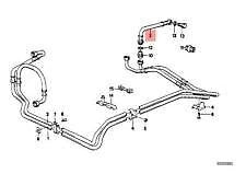 NEW BMW 5 E28 TRANSMISSION COOLER HOSE 17221707538 1707538 ORIGINAL
