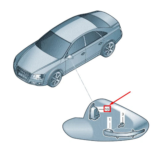 NEW AUDI A8 4H LEFT LANE CHANGE ASSIST WARNING DISPLAY RHD 4H2949145