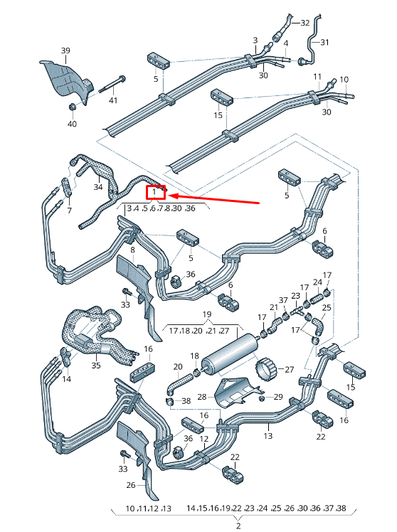 new audi q5 fy fuel line 80a201544at original