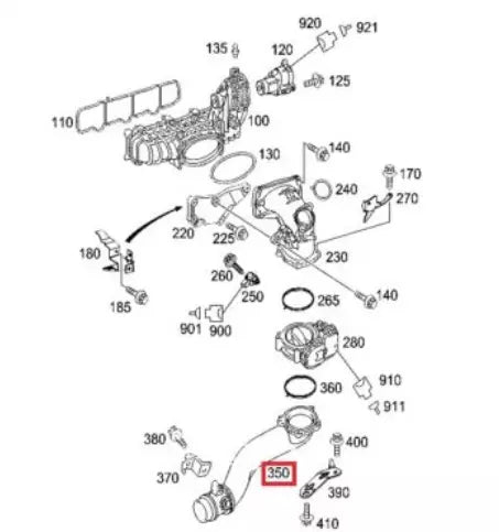 NEW MERCEDES-BENZ SPRINTER 906 AIR INTAKE HOSE A6510903842 ORIGINAL