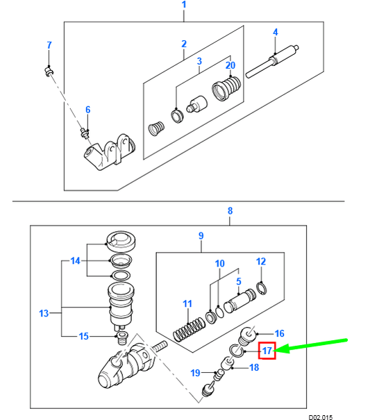 new ford ranger mk2 clutch cylinder washer 99562-1800 3254792 original