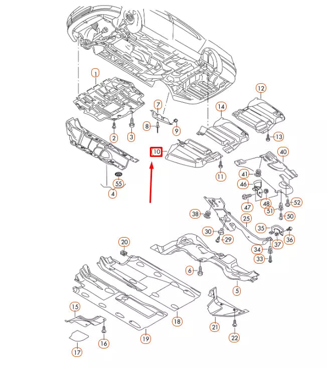 NEW VOLKSWAGEN PASSAT B6 REAR SILENCER RIGHT HEAT SHIELD 3C0825712 ORIGINAL