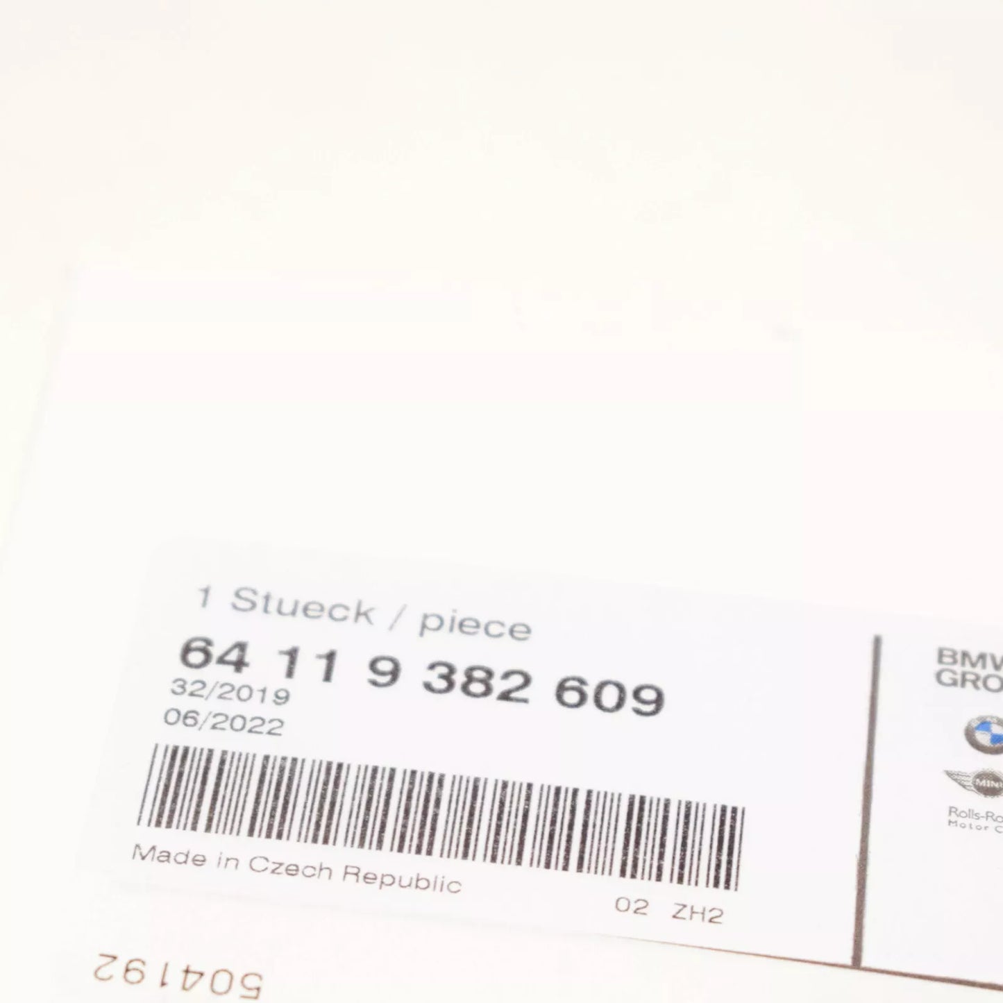 NEW BMW 5 6 7 AIR FRESHENER SCENT FRAGRANCE GOLD SUITE NO.1 64119382609 9382609