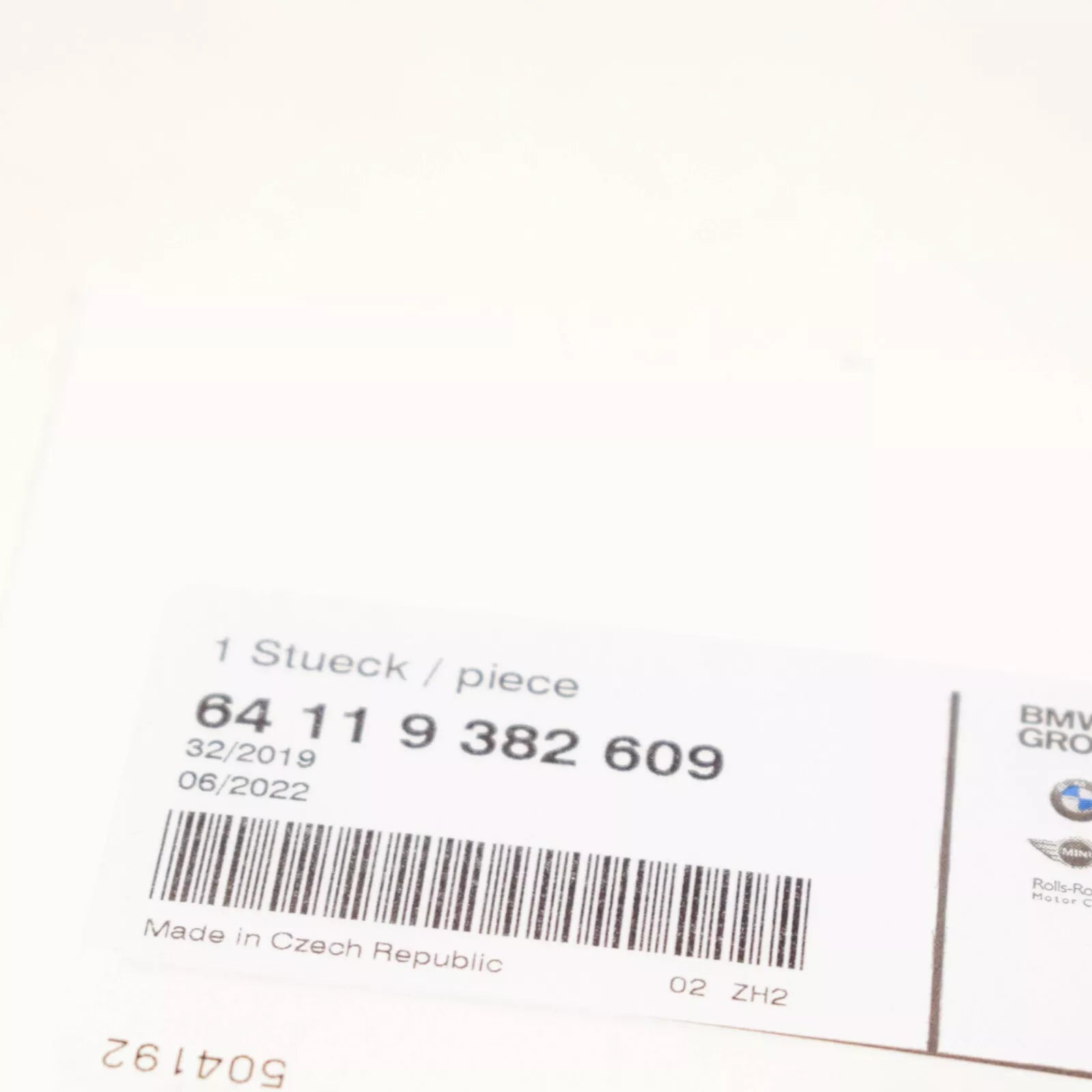 NEW BMW 5 6 7 AIR FRESHENER SCENT FRAGRANCE GOLD SUITE NO.1 64119382609 9382609