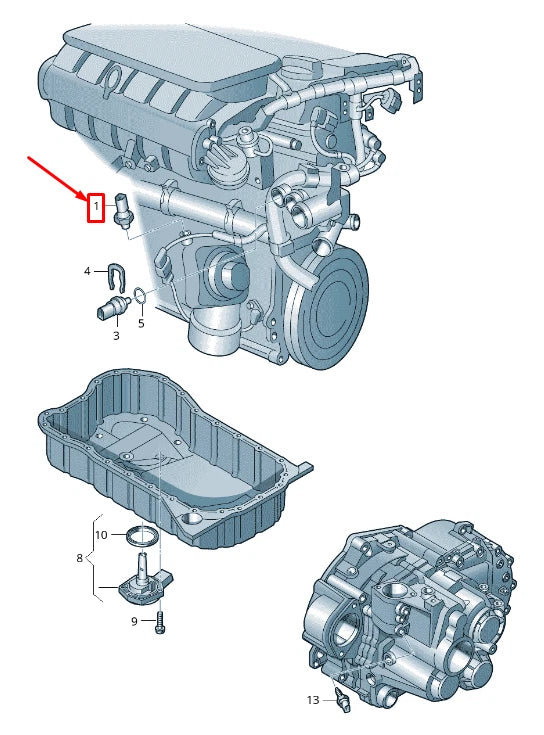 NEW AUDI TT ROADSTER 8J OIL PRESSURE SENDER 07K919081 ORIGINAL