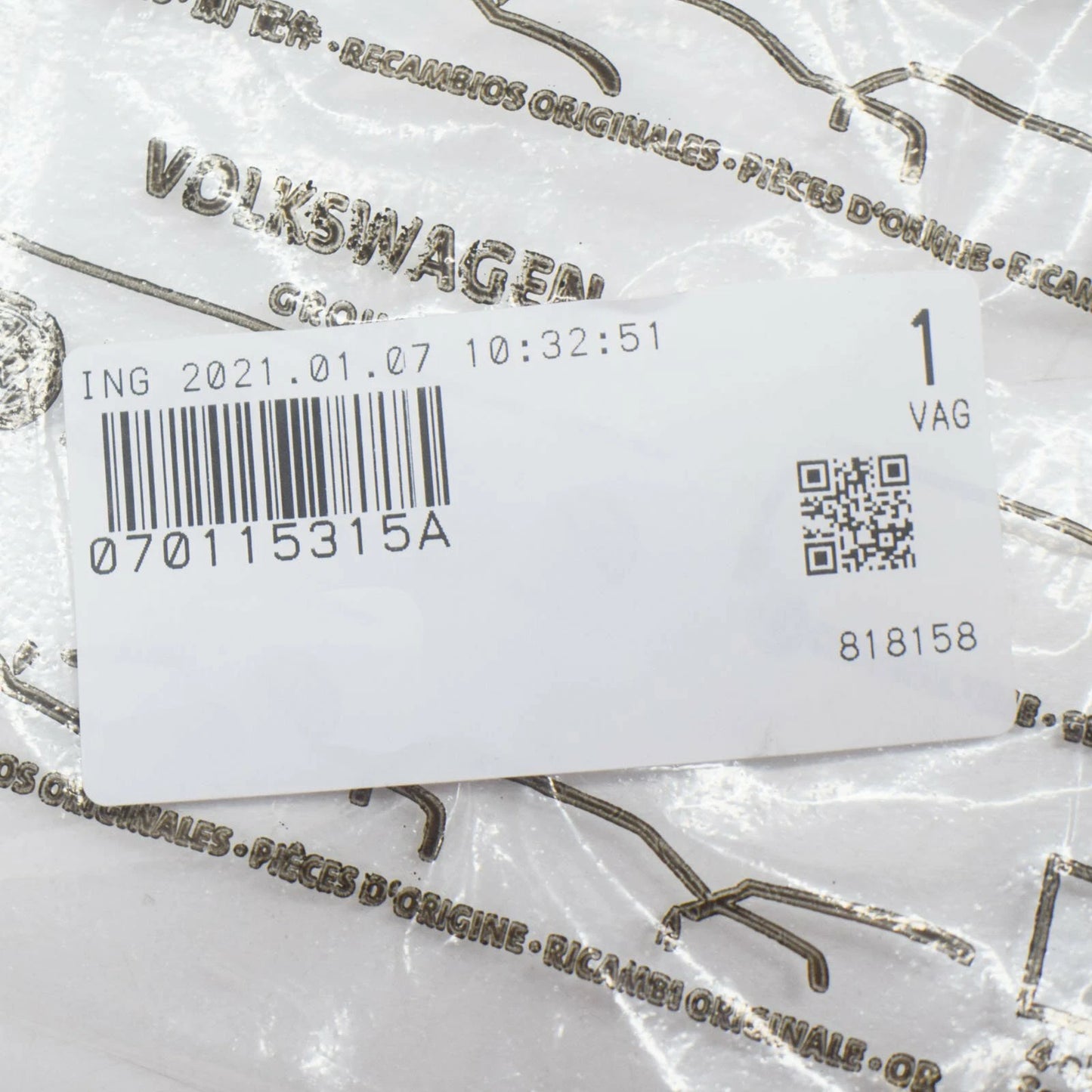 NEW VW TOUAREG 7L OIL FILLER TUBE GASKET SEAL O-RING 070115315A ORIGINAL