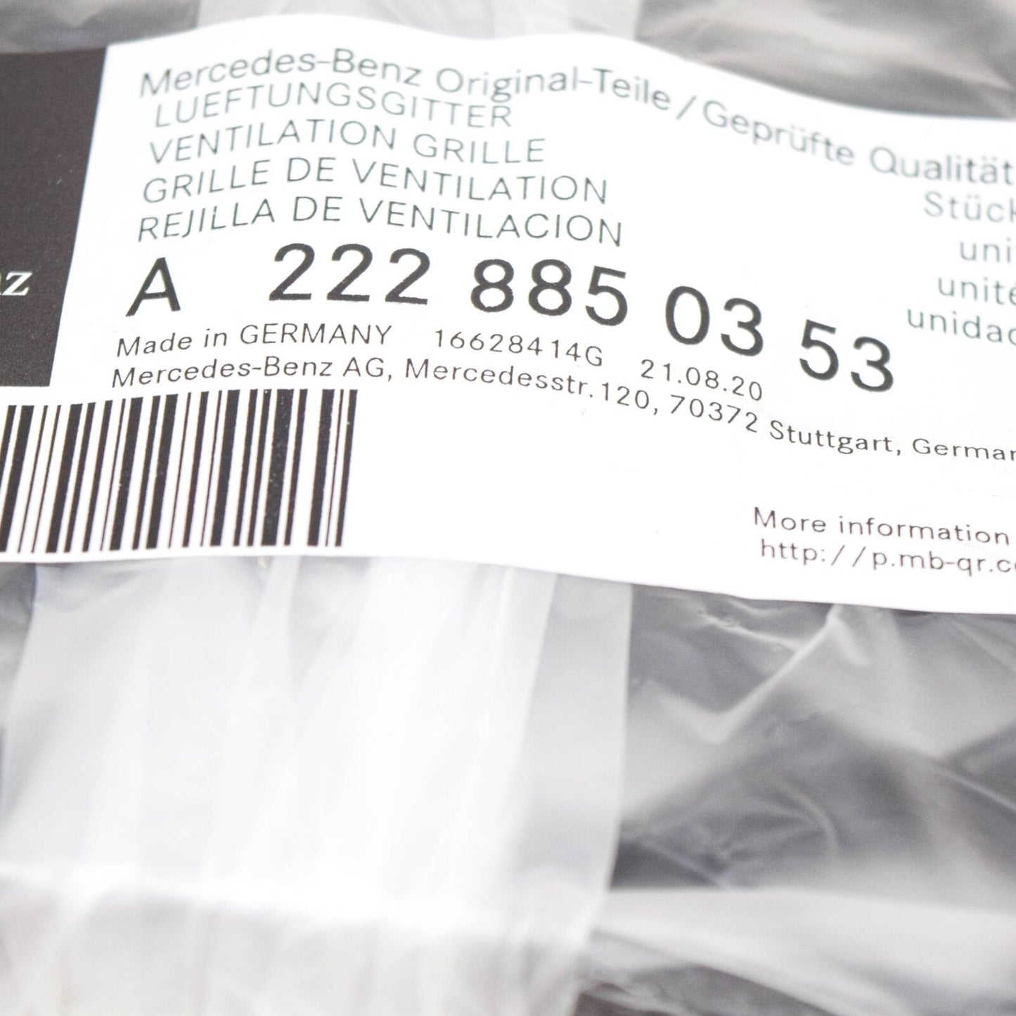 NEW MERCEDES-BENZ S-CLASS W222 FRONT BUMPER LEFT GRILLE A2228850353 ORIGINAL