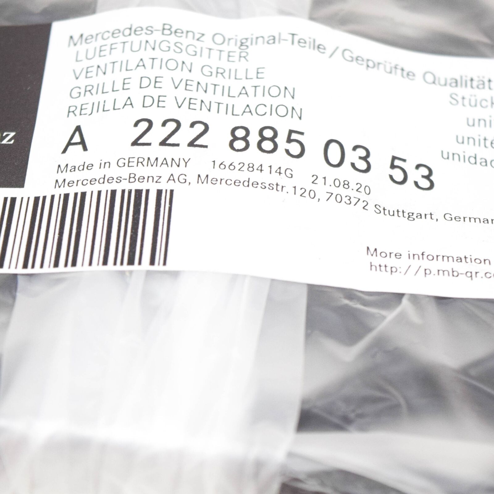 NEW MERCEDES-BENZ S-CLASS W222 FRONT BUMPER LEFT GRILLE A2228850353 ORIGINAL