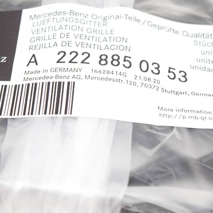 NEW MERCEDES-BENZ S-CLASS W222 FRONT BUMPER LEFT GRILLE A2228850353 ORIGINAL