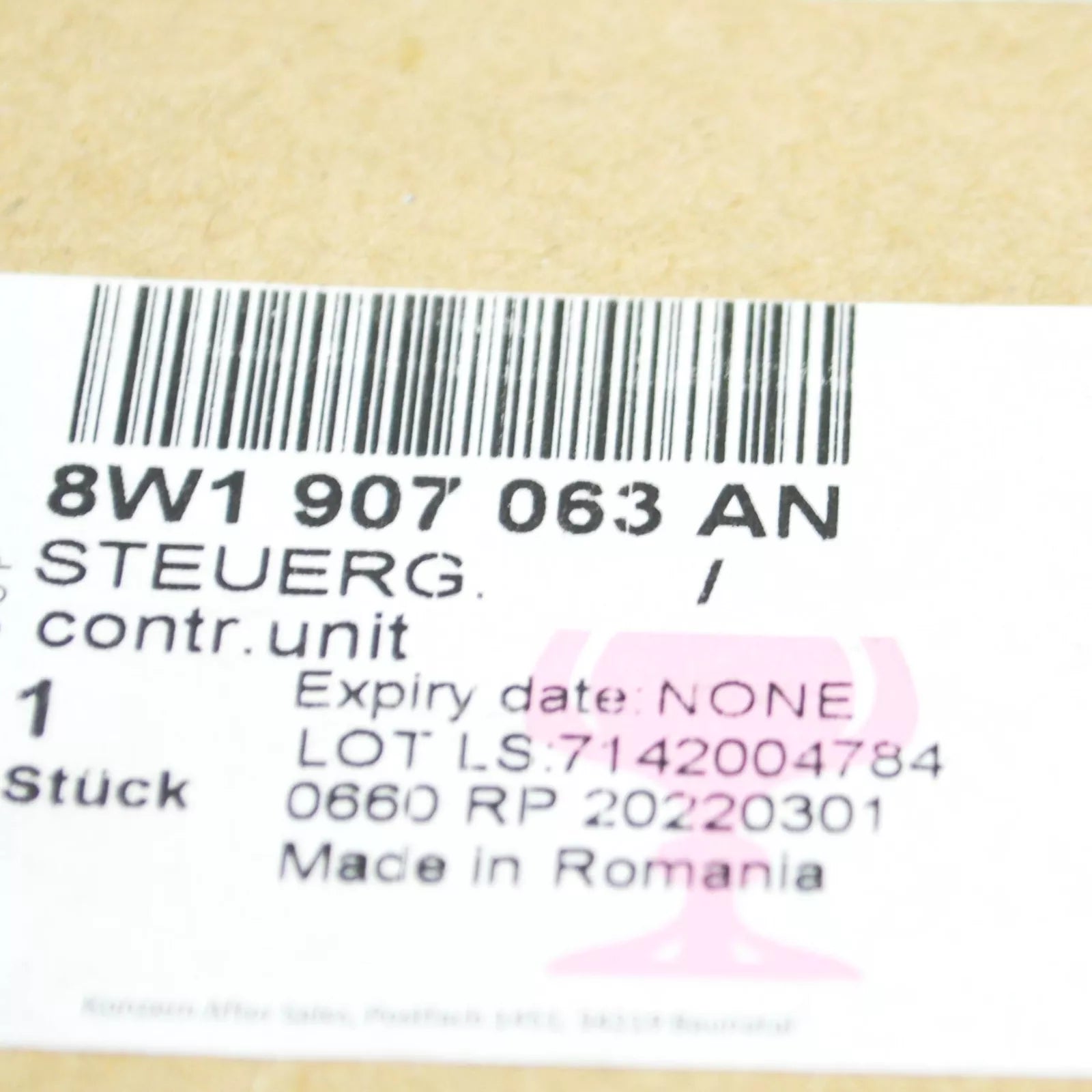 NEW AUDI A4 B9 COMFORT CONTROL UNIT 8W1907063AN ORIGINAL