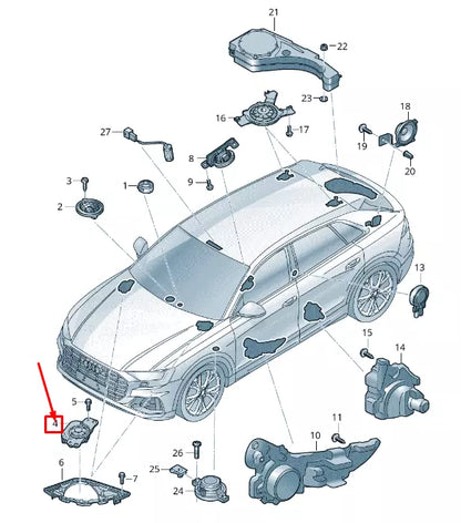 NEW AUDI Q8 4MN DASHBOARD TREBLE SPEAKER 4M8035399A