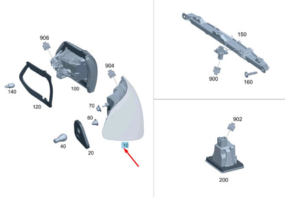 NEW MERCEDES-BENZ C W205 REAR LEFT OUTER TAILLIGHT A2059069902 ORIGINAL