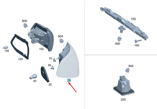 NEW MERCEDES-BENZ C W205 REAR LEFT OUTER TAILLIGHT A2059069902 ORIGINAL