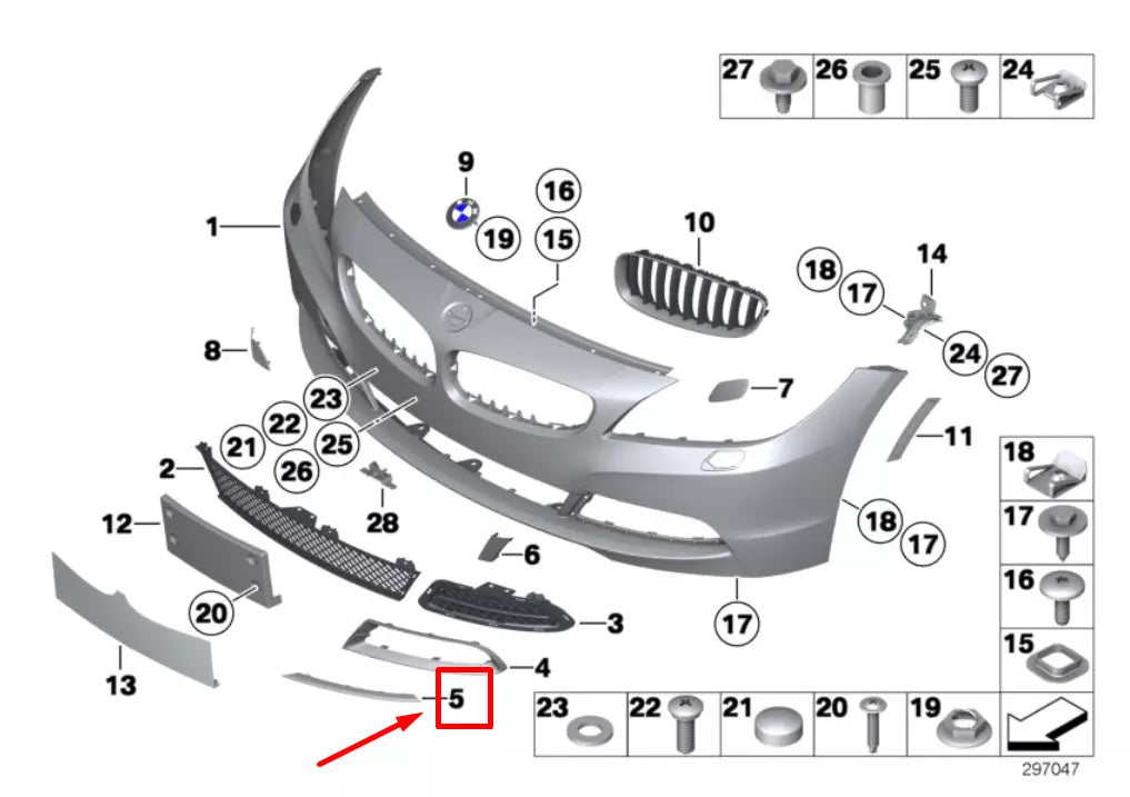 NEW BMW Z4 ROADSTER E89 FRONT LEFT FINISHER ROD 7203795 51117203795 ORIGINAL