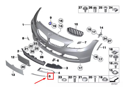 NEW BMW Z4 ROADSTER E89 FRONT LEFT FINISHER ROD 7203795 51117203795 ORIGINAL