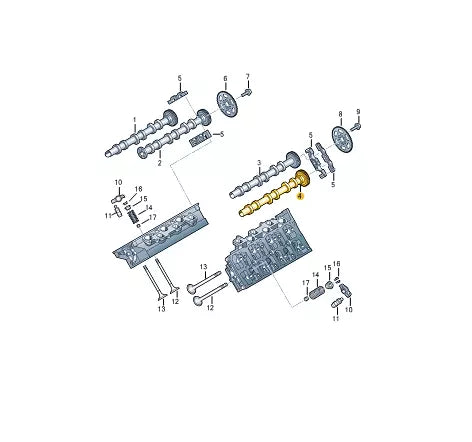 NEW VOLKSWAGEN TOUAREG CR7 EXHAUST CAMSHAFT 059109012EM ORIGINAL
