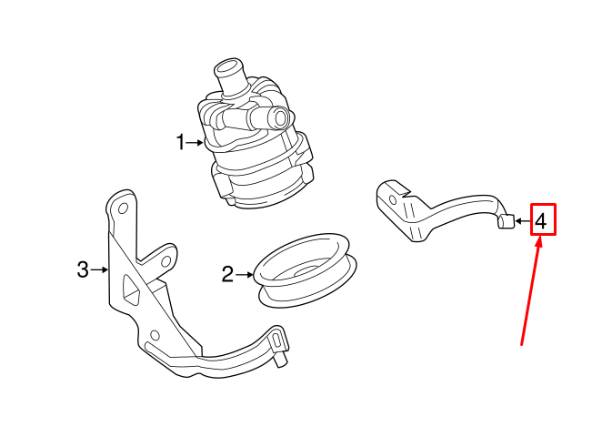 NEW AUDI A4 AVANT B8 REAR AUXILIARY WATER PUMP BRACKET 8K0145879B ORIGINAL