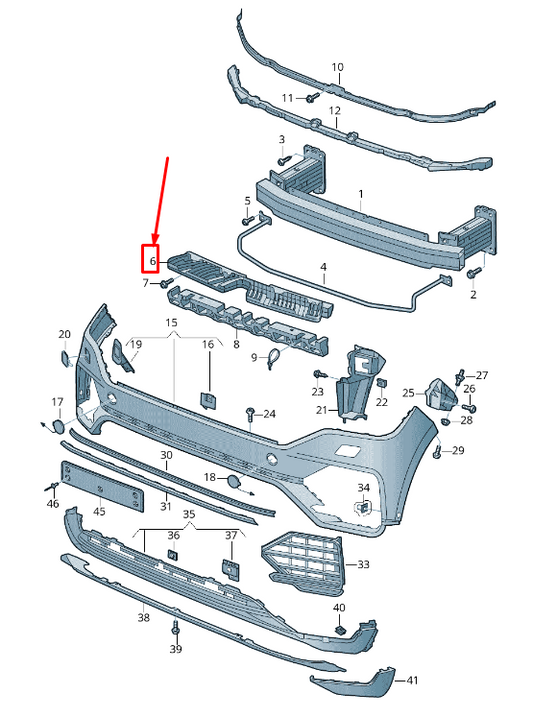 new vw touareg cr front bumper guide profile 760807192 original