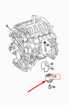 new mercedes-benz e-class w211 left engine mount a2112402517 original