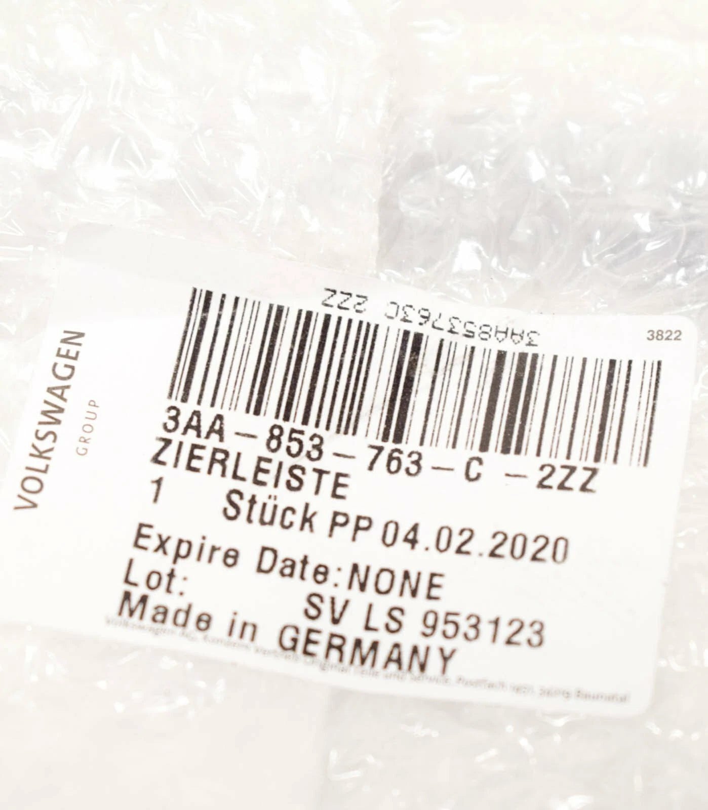 NEW VW PASSAT B7 R-LINE FRONT BUMPER LEFT VENT GRILLE TRIM 3AA853763C2ZZ