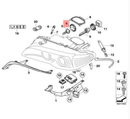 NEW BMW 3 E46 HIGH BEAM COVERING CAP 63126934754 ORIGINAL