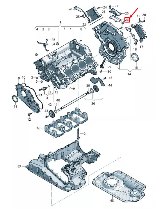 NEW AUDI Q7 4M ENGINE COVER SEAL 057103147L