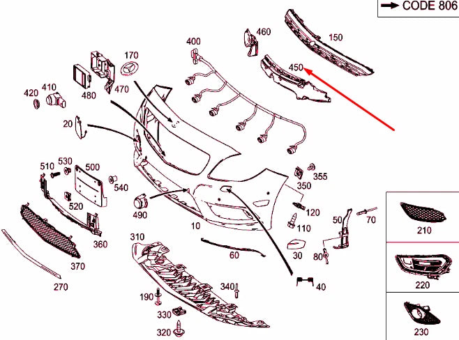 NEW MERCEDES-BENZ CLA C117 FRONT BUMPER IMPACT ABSORBER A1178850437 ORIGINAL