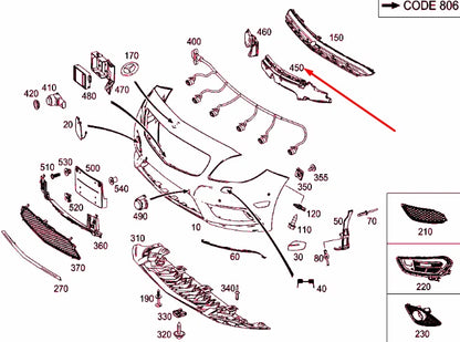 NEW MERCEDES-BENZ CLA C117 FRONT BUMPER IMPACT ABSORBER A1178850437 ORIGINAL