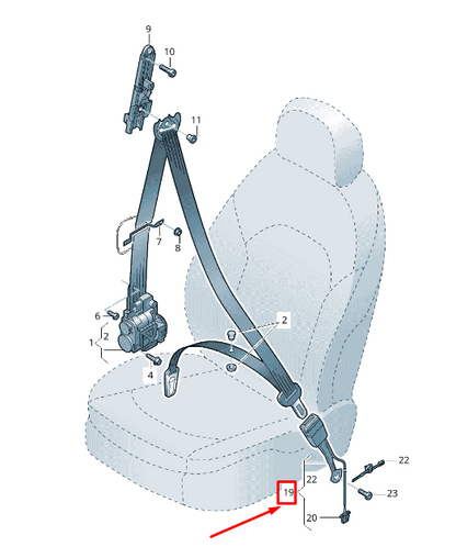 NEW AUDI A8 4N FRONT SEAT BELT BUCKLE 4N0857755PMNB ORIGINAL