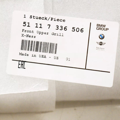 NEW BMW X5 F15 FRONT BUMPER UPPER GRILLE PURE EXPERIENCE 51117336506 2015
