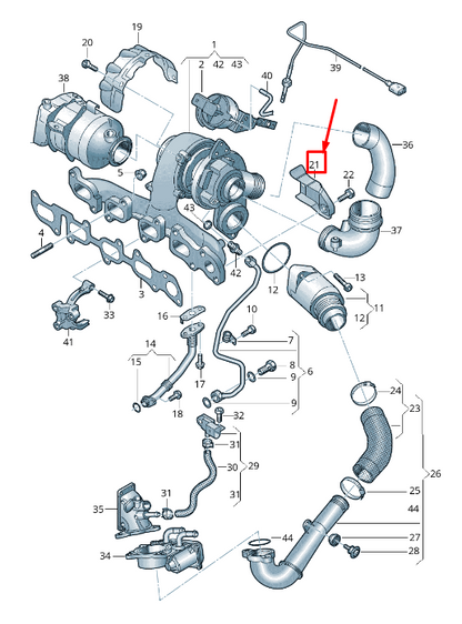 new seat arona kj exhaust turbocharger heat shield 04l129969e original