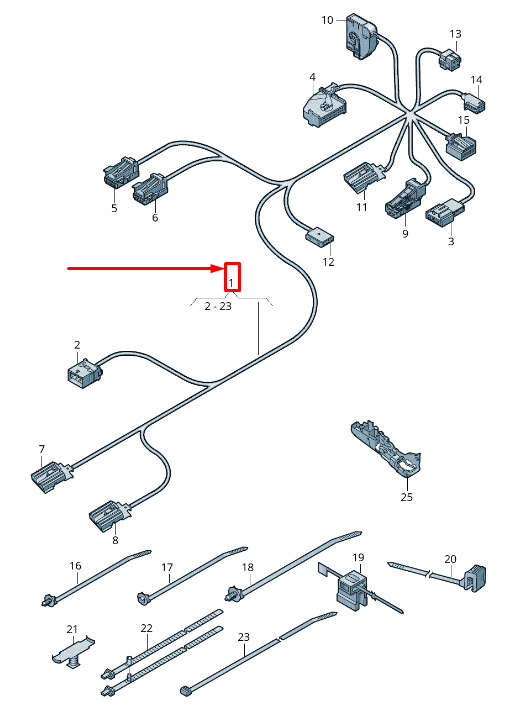 new audi a8 4n rear left seat frame wiring harness 4n0971392k original