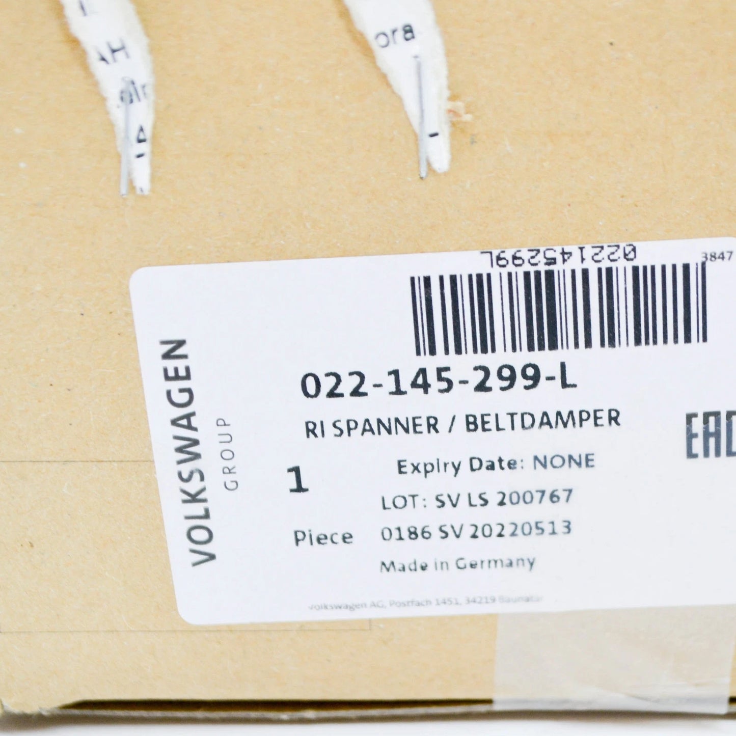 NEW AUDI A3 8P BELT TENSIONER DAMPER 022145299L