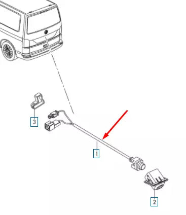 NEW VW TRANSPORTER T6 REAR TAILGATE REVERSE VIEW CAMERA 7E0980121 ORIGINAL
