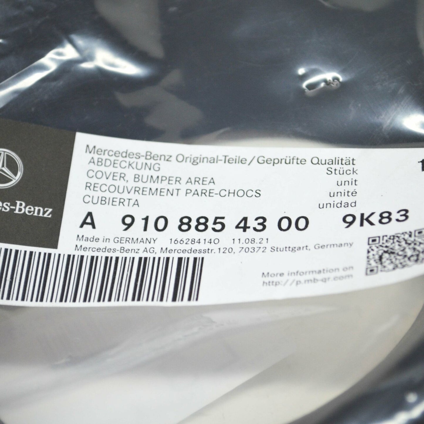 NEW MB SPRINTER 910 FRONT BUMPER LEFT FOG LIGHT TRIM A91088543009K83 ORIGINAL