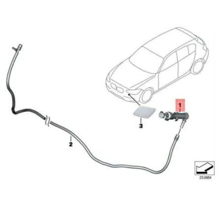 NEW BMW 2 CABRIO F23 FRONT LEFT HEADLIGHT TELESCOPING NOZZLE 61677430899