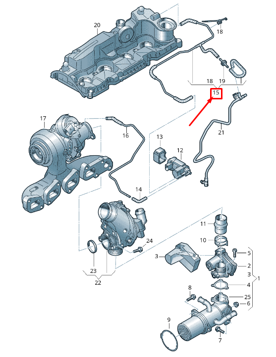 new audi tt fv engine control line 04l131552ed original