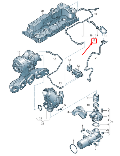 new audi tt fv engine control line 04l131552ed original