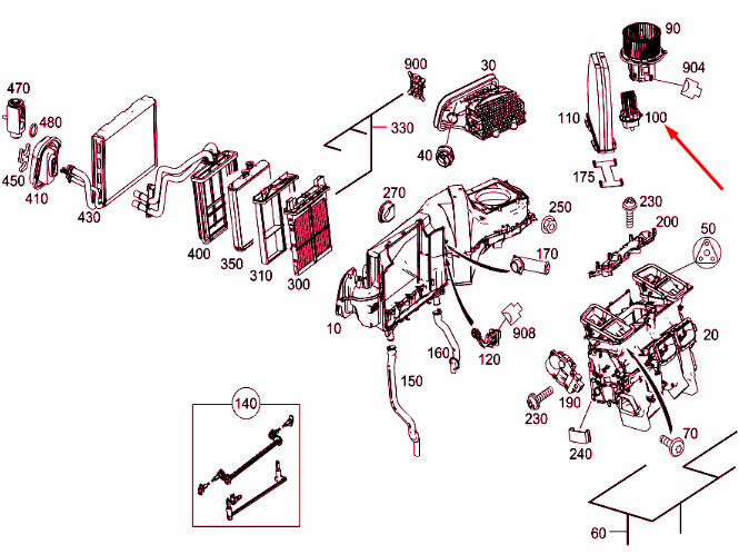 NEW MERCEDES-BENZ E W204 BLOWER REGULATOR A2048707710 ORIGINAL