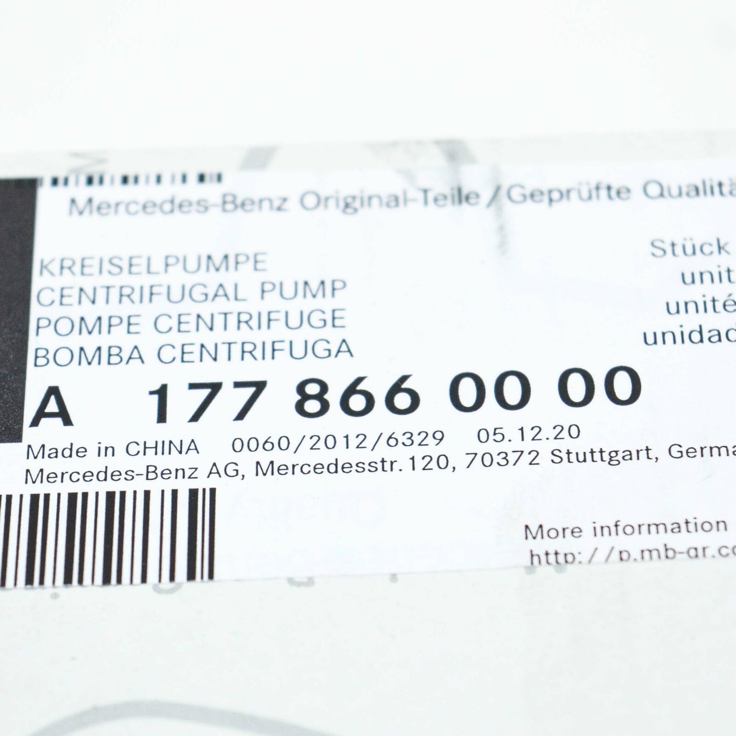 NEW MERCEDES-BENZ A W177 WINDSCREEN WASHER PUMP MOTOR A1778660000 ORIGINAL