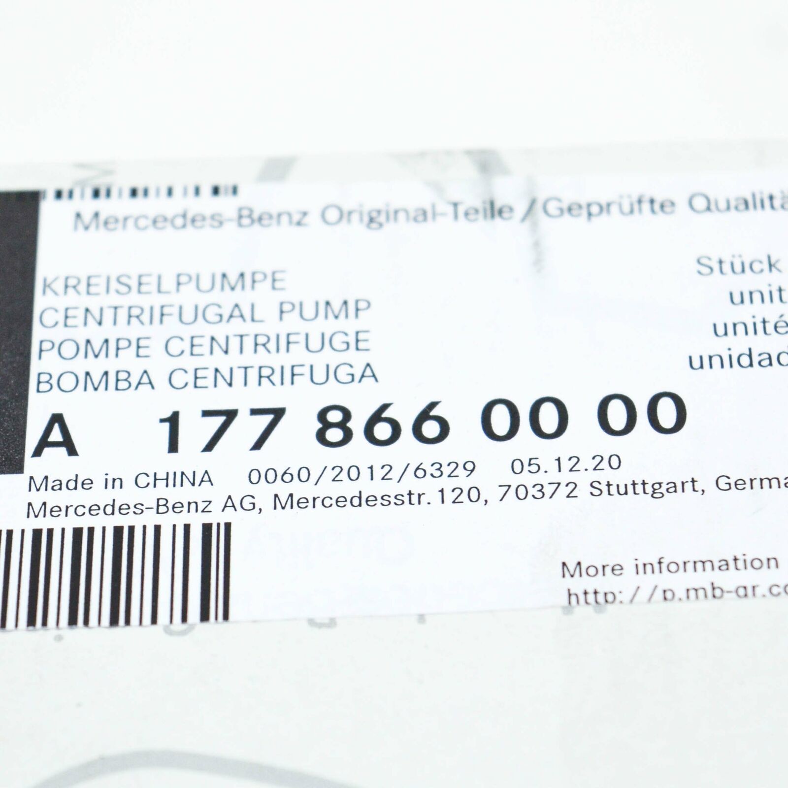 NEW MERCEDES-BENZ A W177 WINDSCREEN WASHER PUMP MOTOR A1778660000 ORIGINAL