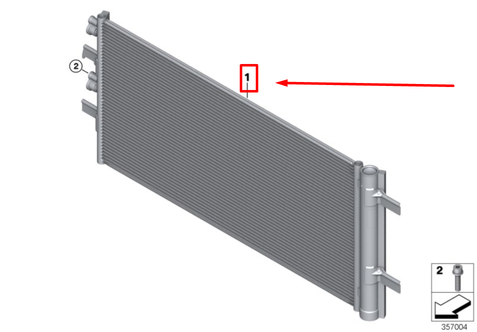 new bmw f40 air conditioning w/drier radiator 64539271207 9271207 original