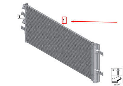 new bmw f40 air conditioning w/drier radiator 64539271207 9271207 original