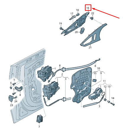 NEW AUDI A6 AVANT C7 REAR RIGHT INNER OPENING HANDLE 4G08390204PK ORIGINAL